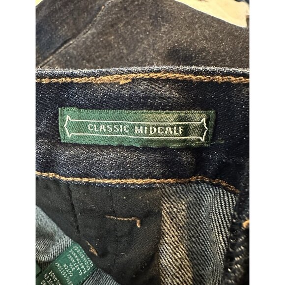 Ralph Lauren Jeans Co. 'Classic MidCalf' Cropped Dark Blue Size 12 x 22" Inseam - Picture 6 of 7
